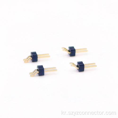 1.27mm 피치 핀 헤더 커넥터 단일 행 직각 SMT SQ0.46mm H2.5mm 1*2p